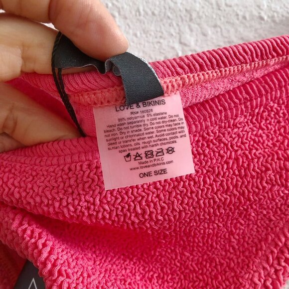 NWT LOVE & BIKINIS Jamaica Triangle Strings One Size Bikini SET O/S - Picture 8 of 11